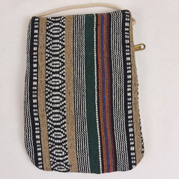 Handmade Pure Hemp Crossbody Bag Multiple Pockets Multi Color Stripes NWOT - Picture 4 of 7